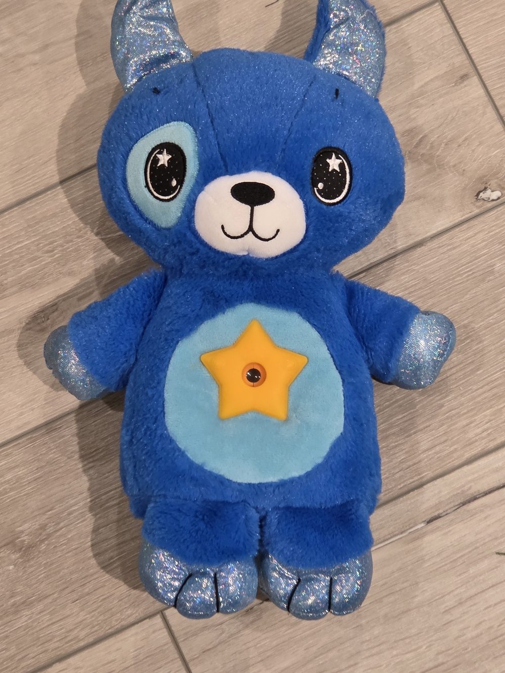Ontel Star Belly Dream Lites, Stuffed Animal Night Light, Cuddly Blue Puppy